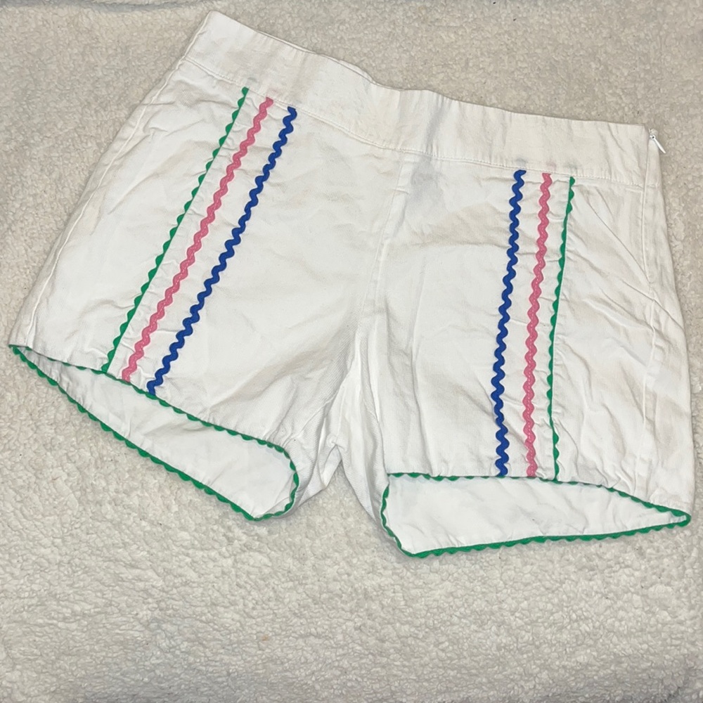 Bella Bliss Cotton BRINKLEY SHORTS WHITE & RIC RAC size 2
